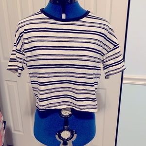 Old Navy striped cropped shirt
